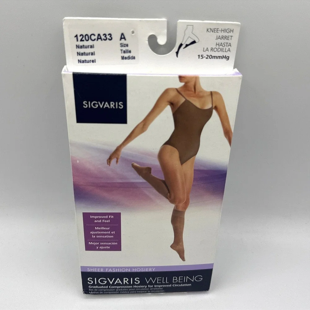 Sigvaris Well Being Compression Hosiery Womens Size A Knee High 15-20mmHg 7 Lot
